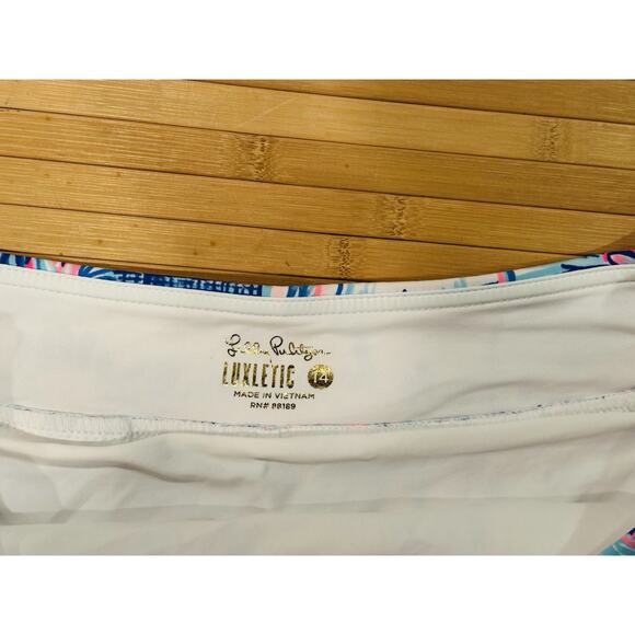 Lilly Pulitzer Frazer Ravello Blue Perfect Match Culotte Pleat Short Size 14 - Picture 8 of 16